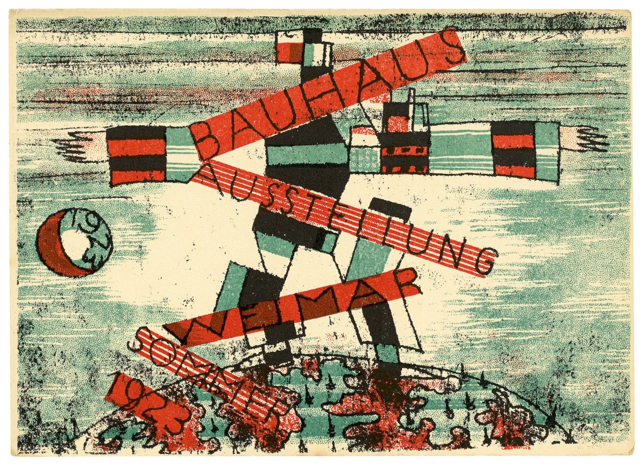 Auf diesem Bild ist das folgende Kunstwerk zu sehen: Ludwig Hirschfeld-Mack. „Bauhaus Ausstellung Weimar Sommer 1923“. 1923.