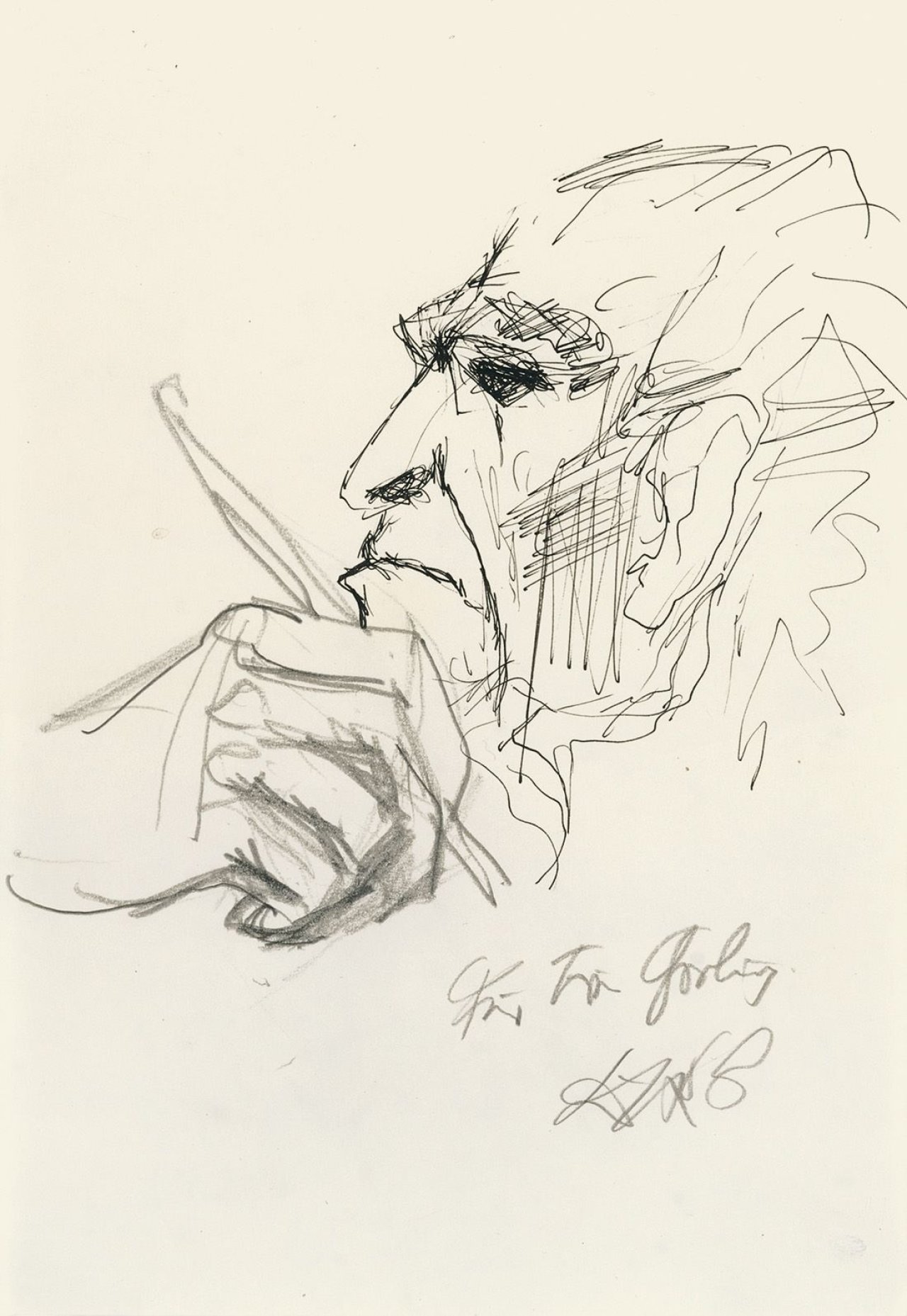 Auf diesem Bild ist das folgende Kunstwerk zu sehen: Otto Dix. Selbstportrait. 1968.