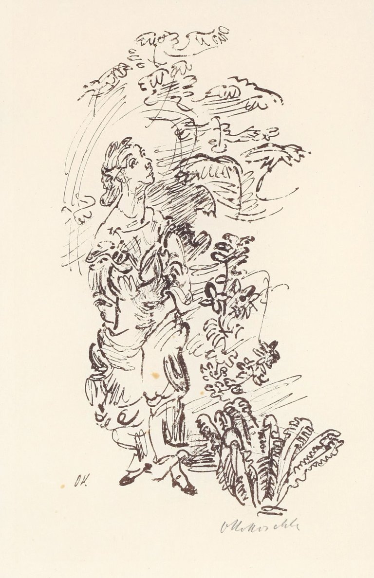 Auf diesem Bild ist das folgende Kunstwerk zu sehen: Oskar Kokoschka. „Frau, im Garten stehend“. 1916.