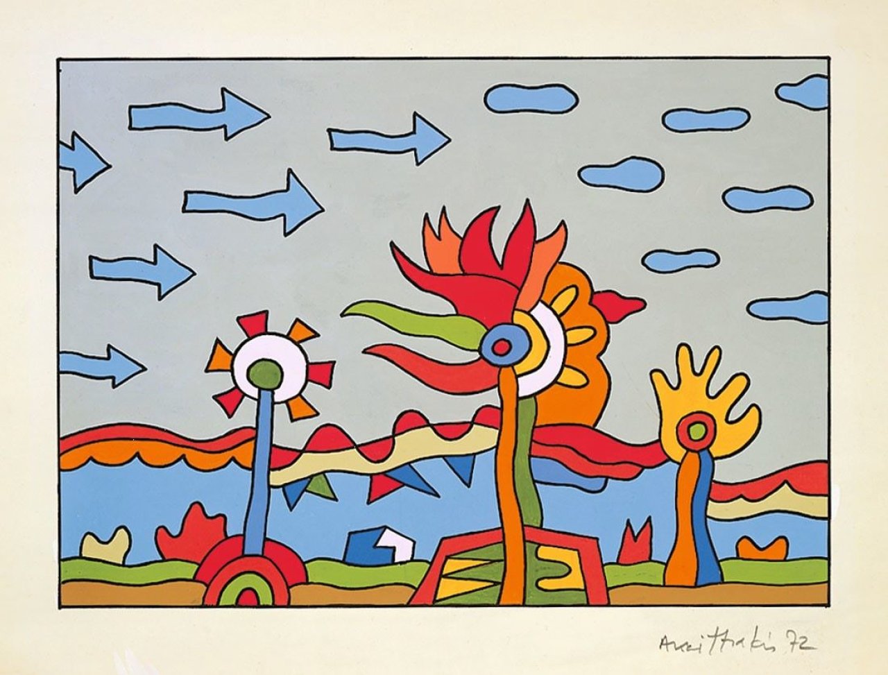 Auf diesem Bild ist das folgende Kunstwerk zu sehen: Alexis Akrithakis. Ohne Titel. 1972.