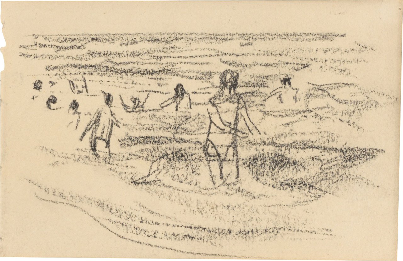 This picture shows the following artwork: Max Liebermann. Badende.