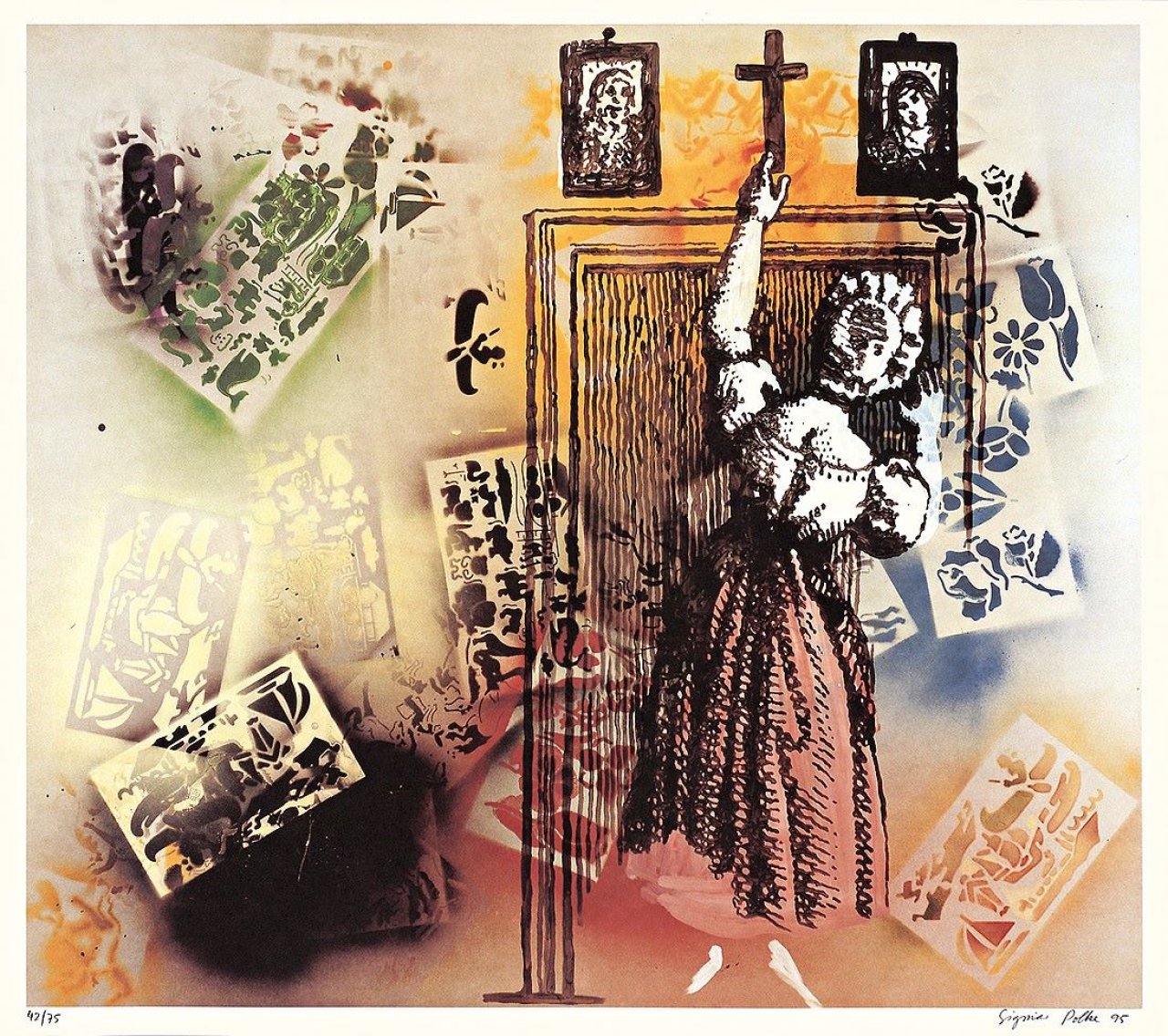 This picture shows the following artwork: Sigmar Polke. „Klassenzimmer“. 1995.