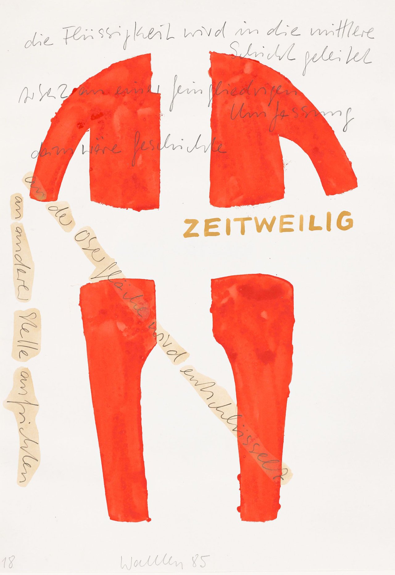 Auf diesem Bild ist das folgende Kunstwerk zu sehen: Franz Erhard Walther. Ohne Titel. 1985.