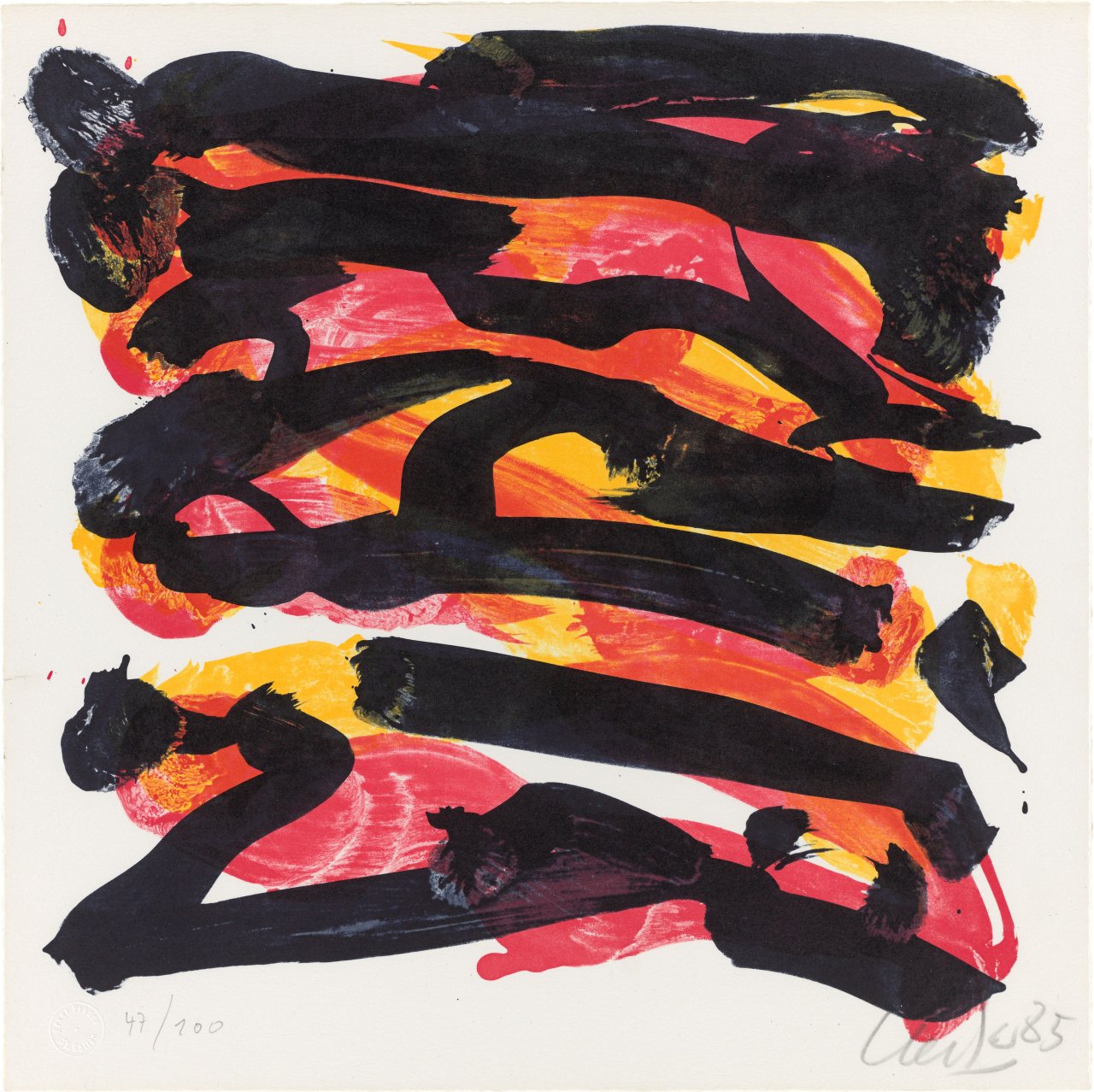 Auf diesem Bild ist das folgende Kunstwerk zu sehen: Günther Uecker. Wüste Gobi. 1985.