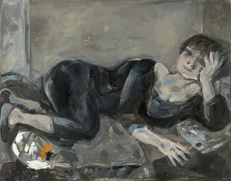 Auf diesem Bild ist das folgende Kunstwerk zu sehen: Herbert Kitzel. „Liegende (Mareille)“. 1957.