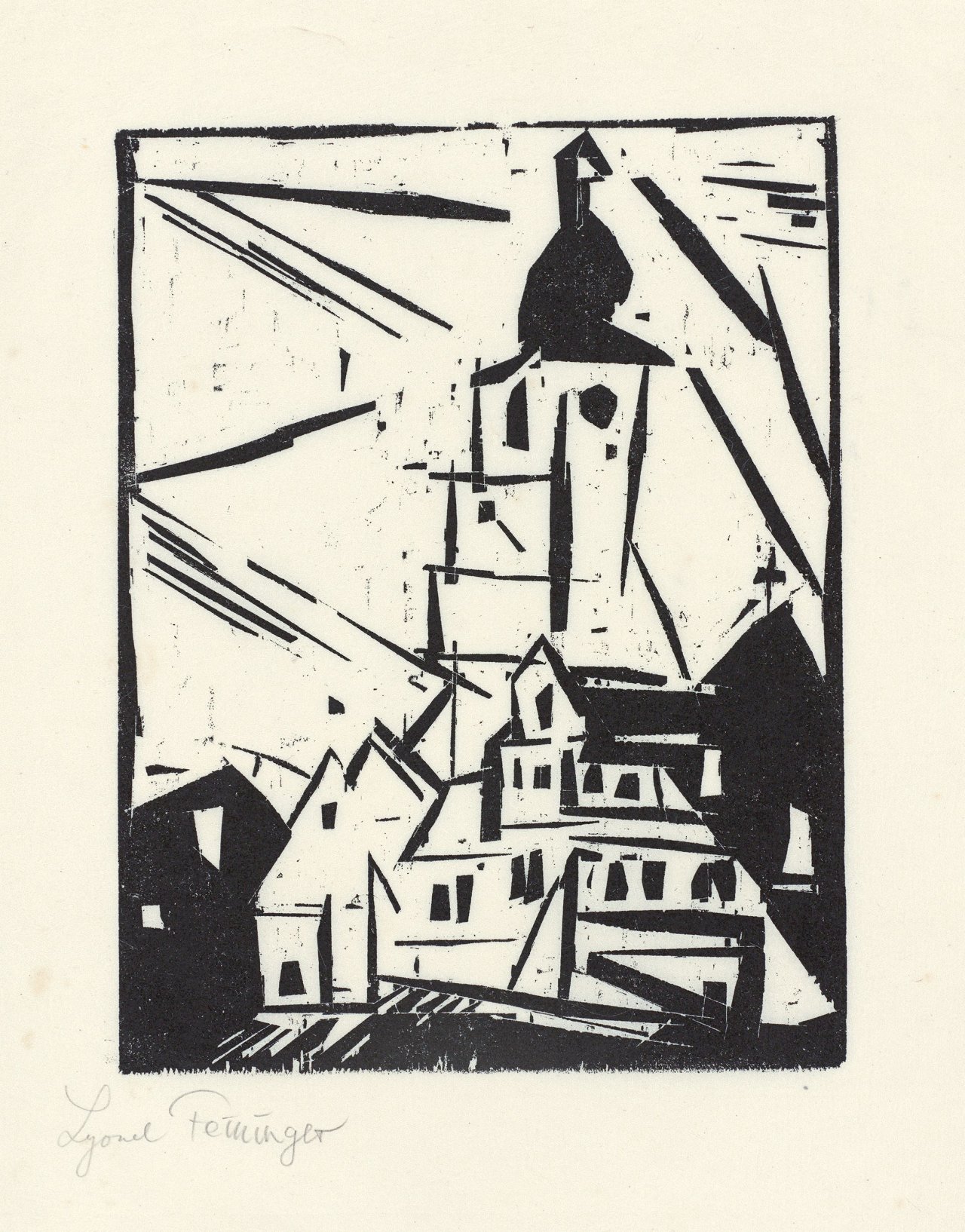 This picture shows the following artwork: Lyonel Feininger. „Buttelstedt“. 1920.