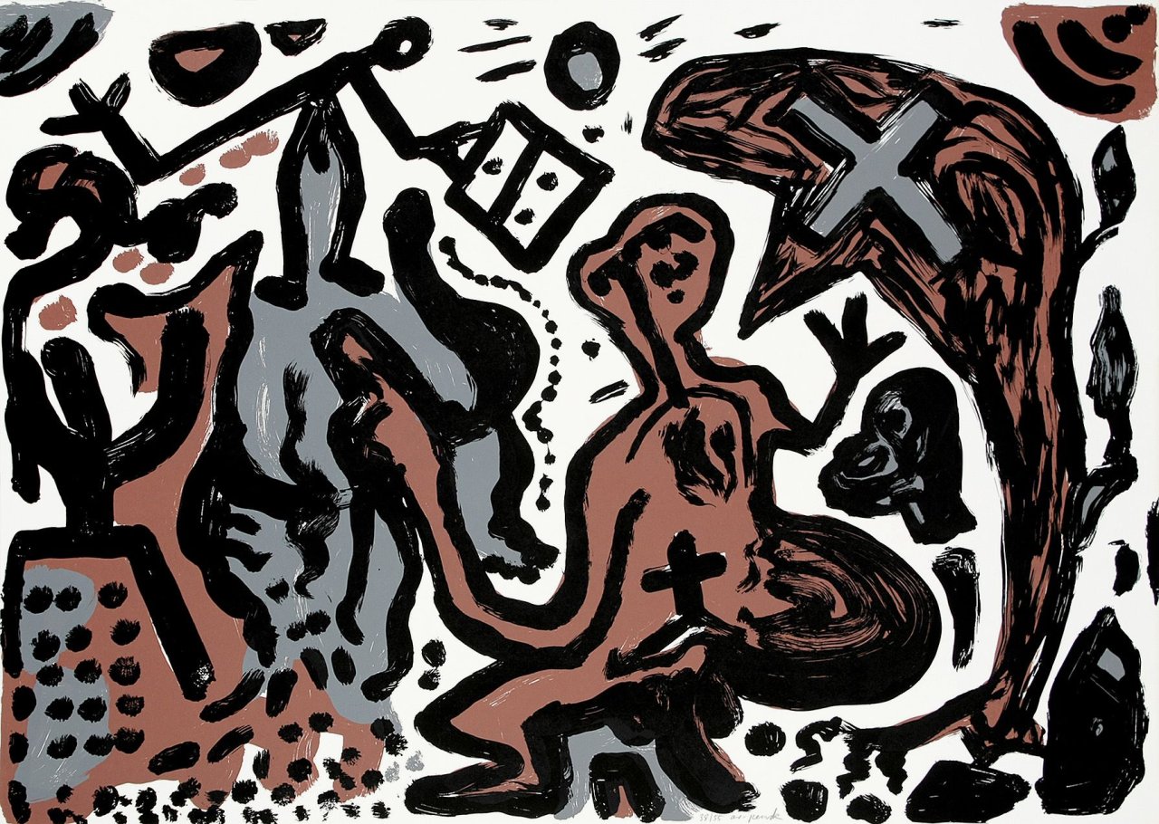 Auf diesem Bild ist das folgende Kunstwerk zu sehen: A.R. Penck. Ohne Titel.