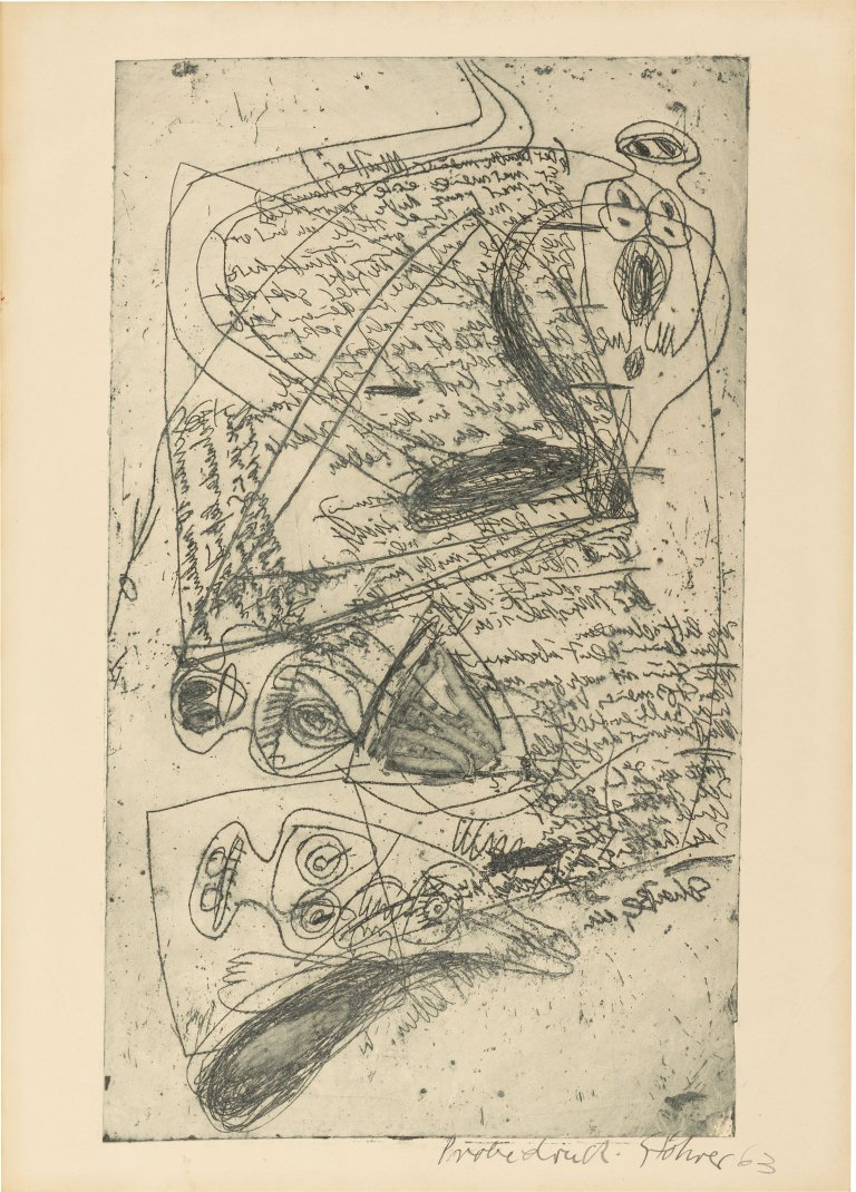 Auf diesem Bild ist das folgende Kunstwerk zu sehen: Walter Stöhrer. „o.T.“. 1963.