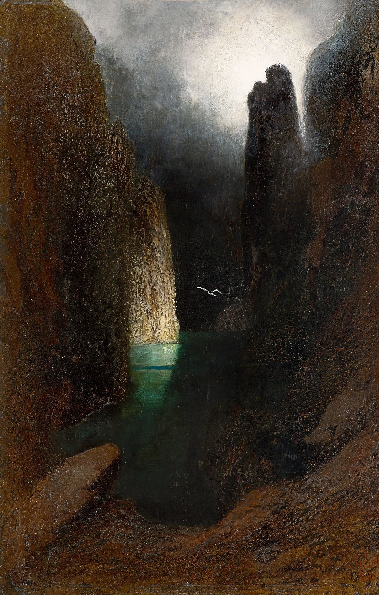 Auf diesem Bild ist das folgende Kunstwerk zu sehen: Karl Wilhelm Diefenbach. „Porto Antico (Capri)“. 1906.