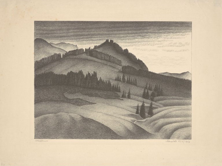 Auf diesem Bild ist das folgende Kunstwerk zu sehen: Alexander Kanoldt. „Winkelmoos“. 1937.