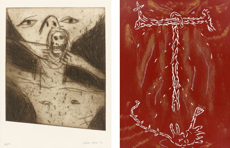 Auf diesem Bild ist das folgende Kunstwerk zu sehen:  Mappenwerk. „7 junge Künstler“. 1983.