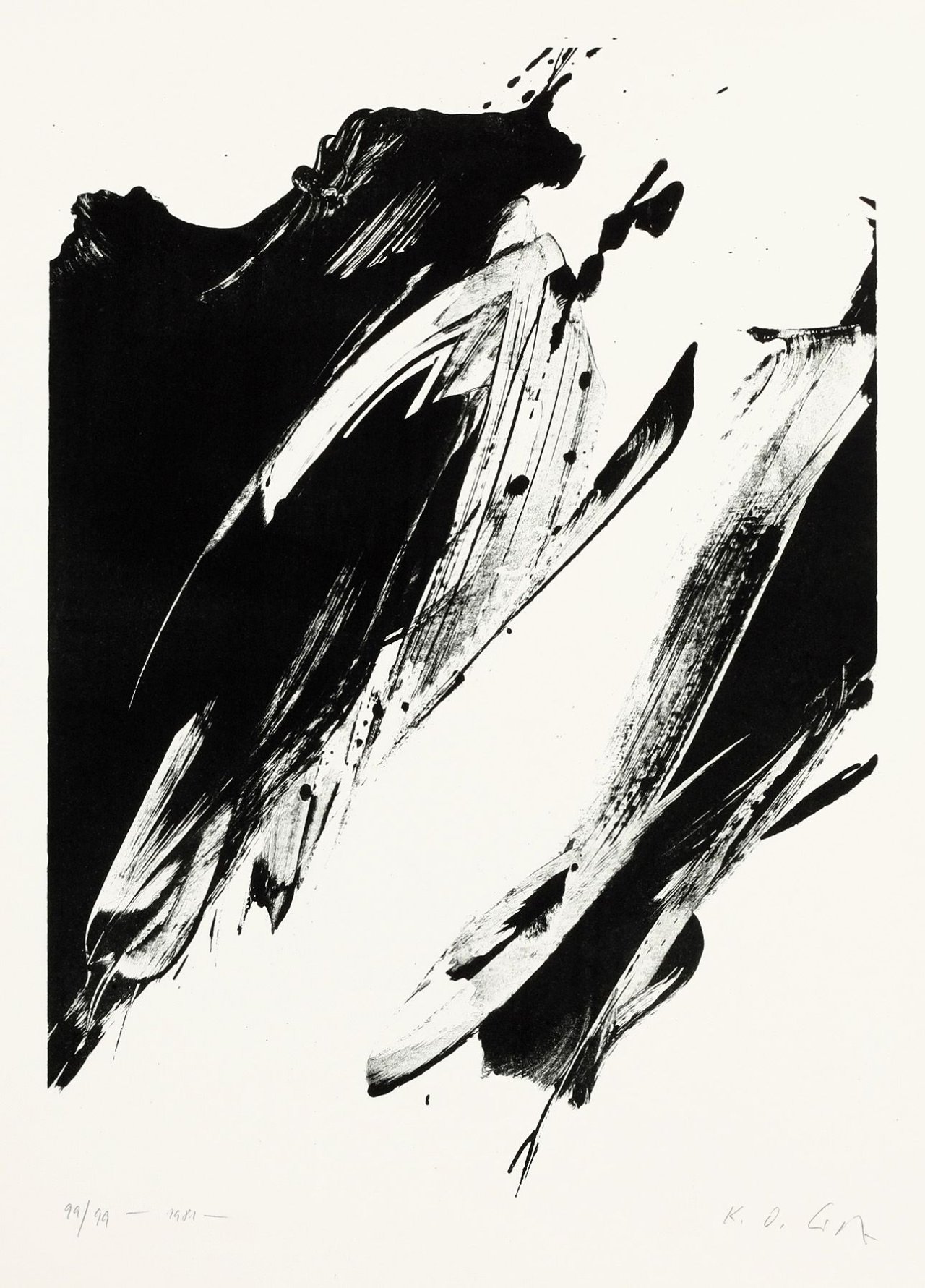 Auf diesem Bild ist das folgende Kunstwerk zu sehen: Karl Otto Götz. „o.T“. 1981.