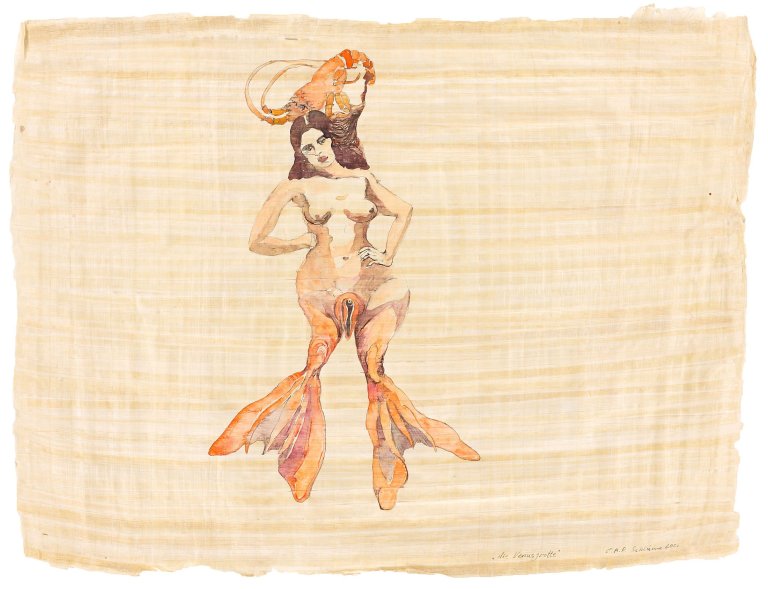 Auf diesem Bild ist das folgende Kunstwerk zu sehen: Cornelia Schleime. „Die Venusgrotte“. 2001.