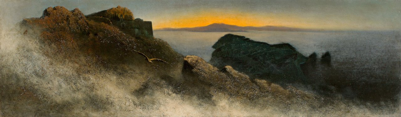 Auf diesem Bild ist das folgende Kunstwerk zu sehen: Karl Wilhelm Diefenbach. Blick vom Monte Solaro (Capri).