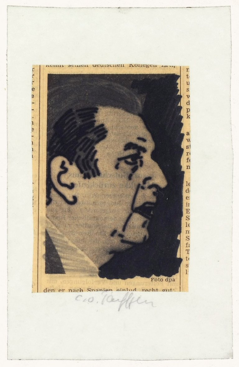 Auf diesem Bild ist das folgende Kunstwerk zu sehen: C.O. Paeffgen. Franz Josef Strauß.