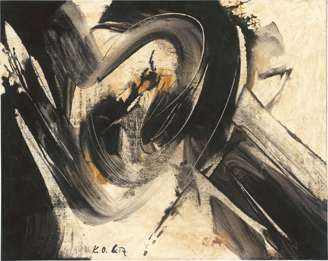 Auf diesem Bild ist das folgende Kunstwerk zu sehen: Karl Otto Götz. „Werla“. 1973.
