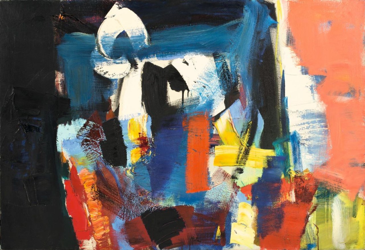 Auf diesem Bild ist das folgende Kunstwerk zu sehen: Jean Miotte. Ohne Titel. 1955/60.