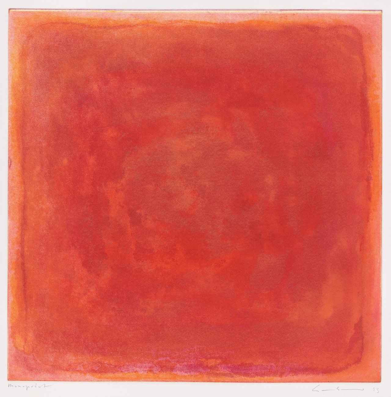 This picture shows the following artwork: Gotthard Graubner. Untitled. 1993.
