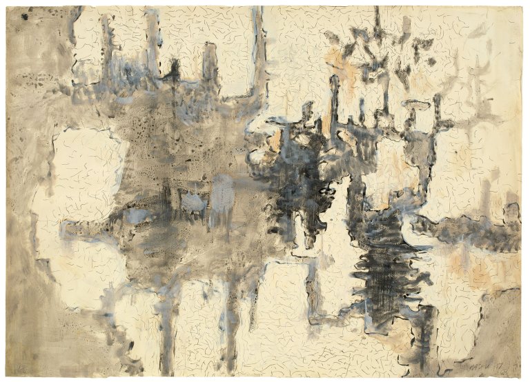 Auf diesem Bild ist das folgende Kunstwerk zu sehen: Otto Herbert Hajek. Ohne Titel. 1957.