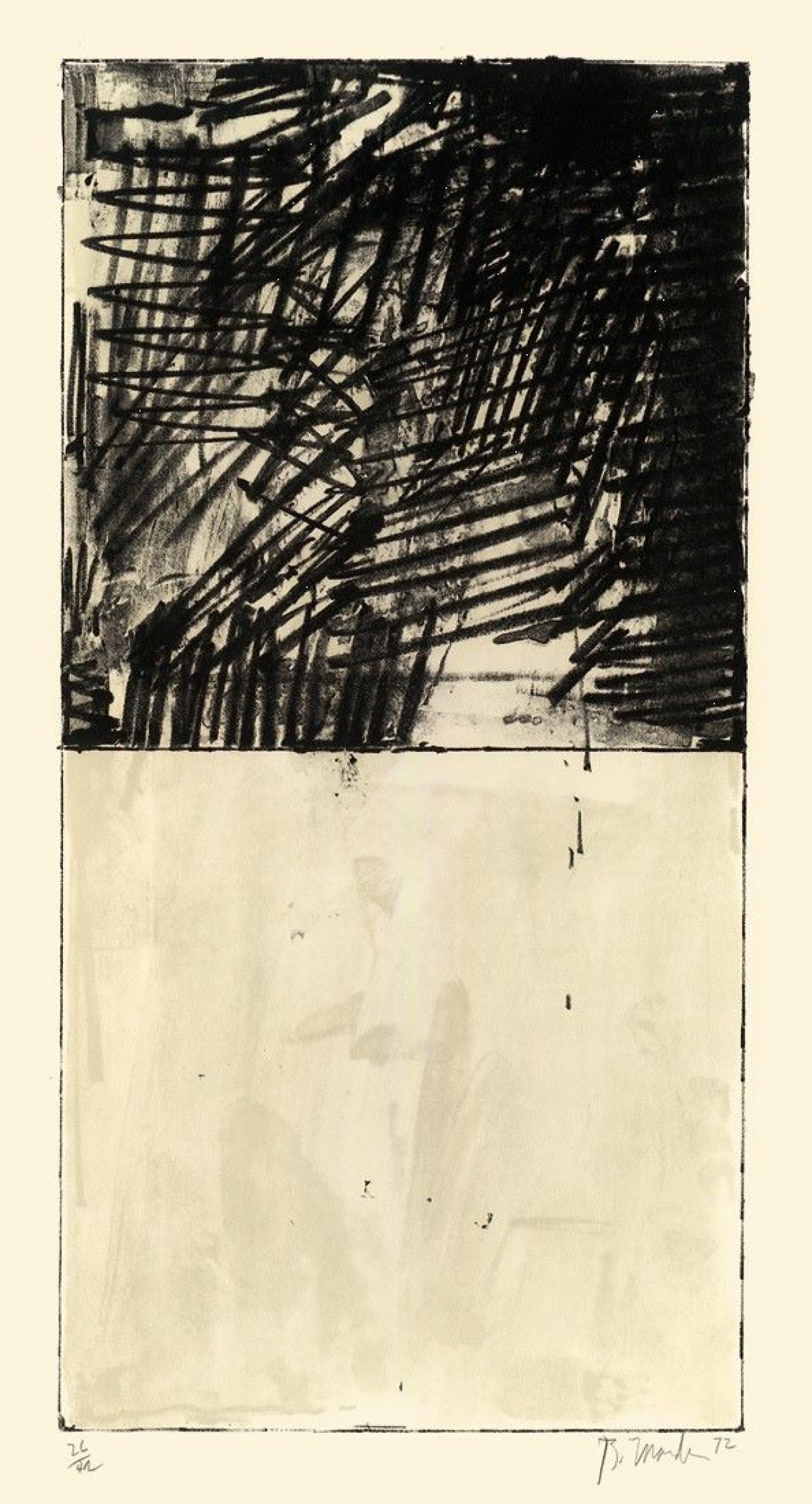 Auf diesem Bild ist das folgende Kunstwerk zu sehen: Brice Marden. „# 1“. 1972.