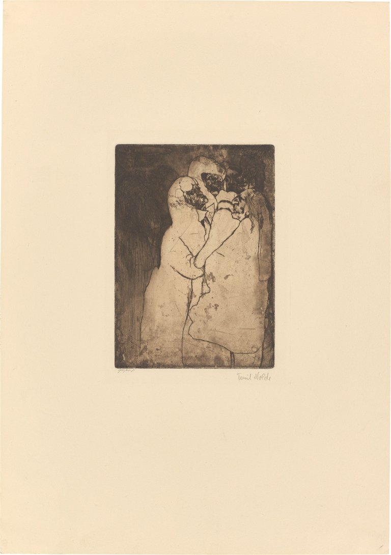 This picture shows the following artwork: Emil Nolde. ”Klatsch”. 1905.