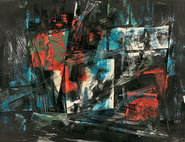 Auf diesem Bild ist das folgende Kunstwerk zu sehen: Fred Thieler. „N-5-56“. 1956.