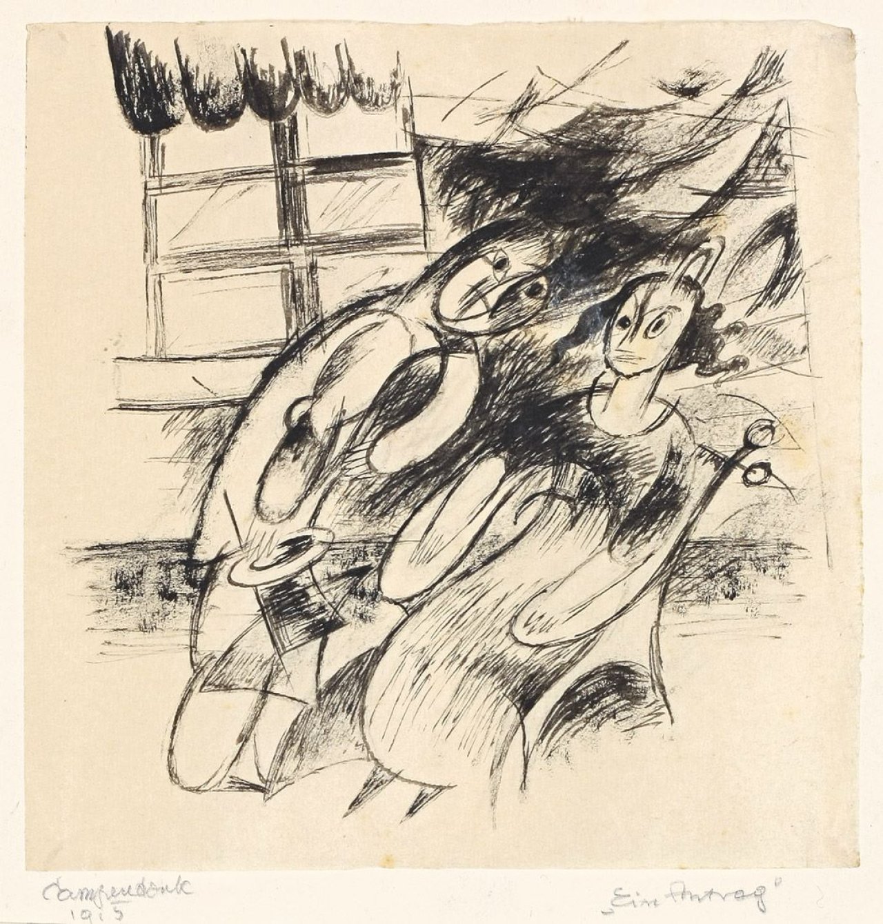 Auf diesem Bild ist das folgende Kunstwerk zu sehen: Heinrich Campendonk. „Ein Antrag“. 1915.