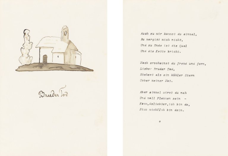 Auf diesem Bild ist das folgende Kunstwerk zu sehen: Hermann Hesse. „Bruder Tod“.
