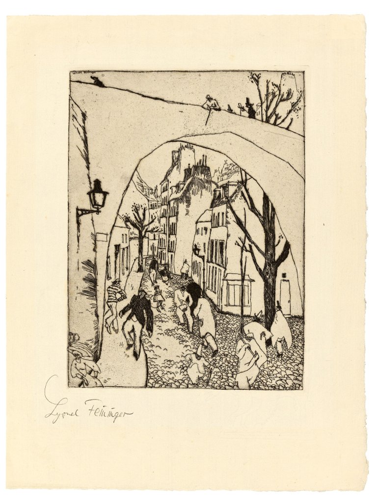 Auf diesem Bild ist das folgende Kunstwerk zu sehen: Lyonel Feininger. „Die grüne Brücke“. 1910/11.