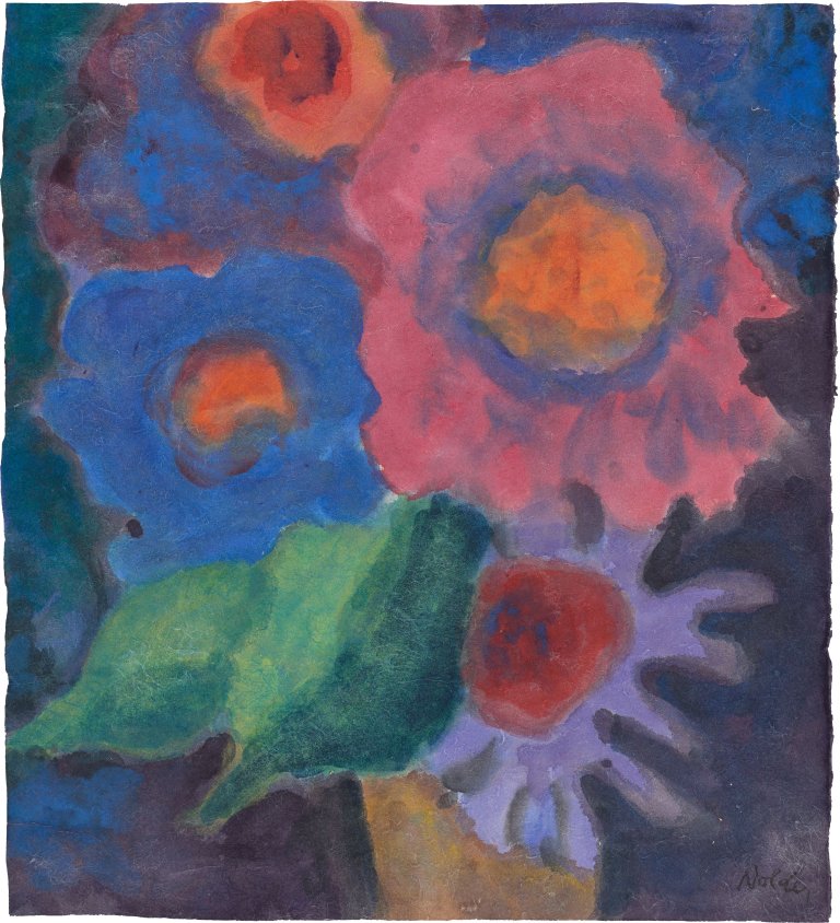 This picture shows the following artwork: Emil Nolde. Floral still life.