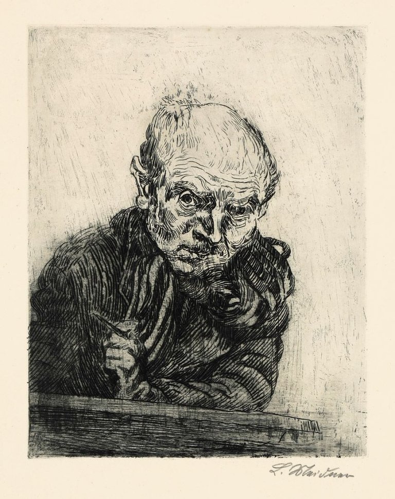 Auf diesem Bild ist das folgende Kunstwerk zu sehen: Ludwig Meidner. Selbstbildnis. 1923.