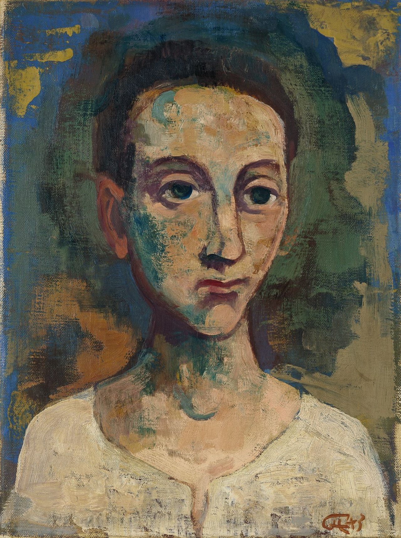Auf diesem Bild ist das folgende Kunstwerk zu sehen: Karl Hofer. „Jünglingskopf“. 1943.