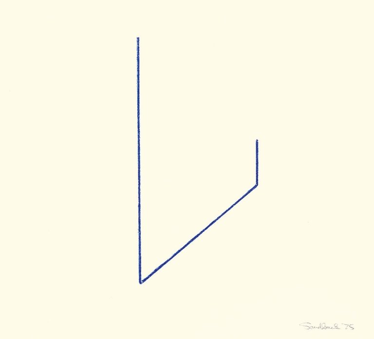 Auf diesem Bild ist das folgende Kunstwerk zu sehen: Fred Sandback. „Serie von 6 Lithographien“. 1975.