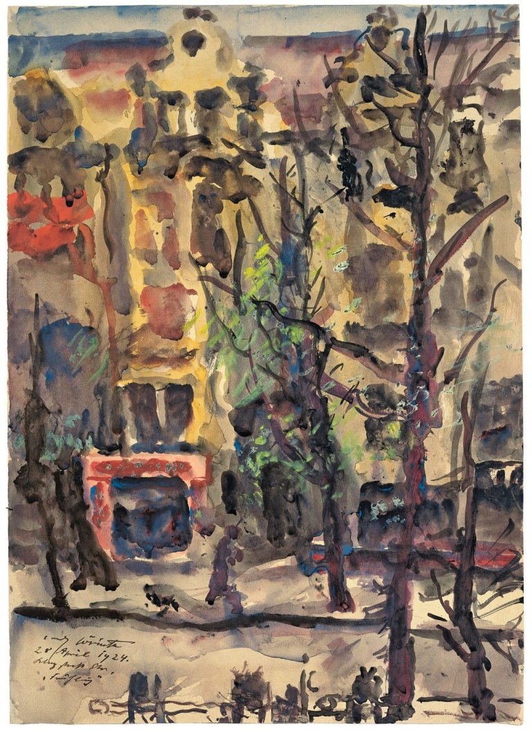 This picture shows the following artwork: Lovis Corinth. „Klopstockstraße, Frühling‘“. 1924.