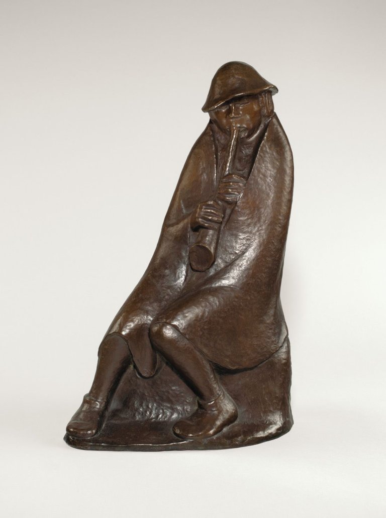 This picture shows the following artwork: Ernst Barlach. „Der Flötenbläser“. 1936.