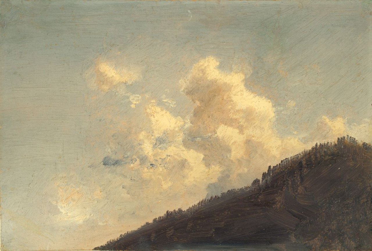 Auf diesem Bild ist das folgende Kunstwerk zu sehen: Johan Christian Clausen Dahl. „Wolke über dem Hang“. 1820/30er Jahre.