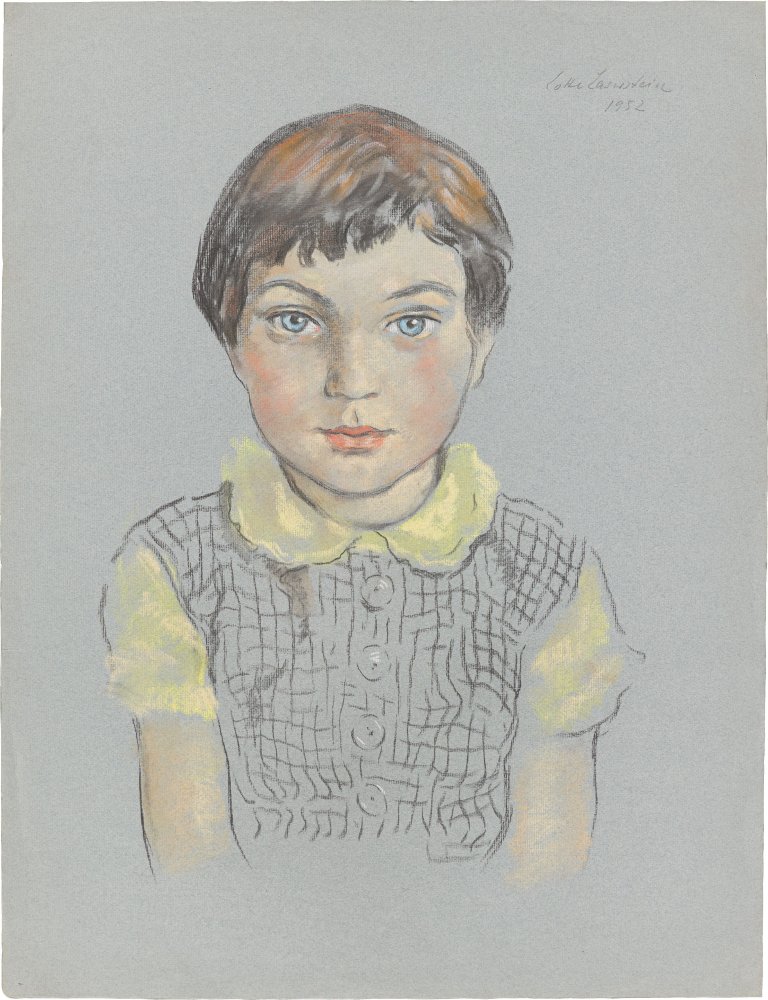 Auf diesem Bild ist das folgende Kunstwerk zu sehen: Lotte Laserstein. Porträt eines Mädchens. 1952.
