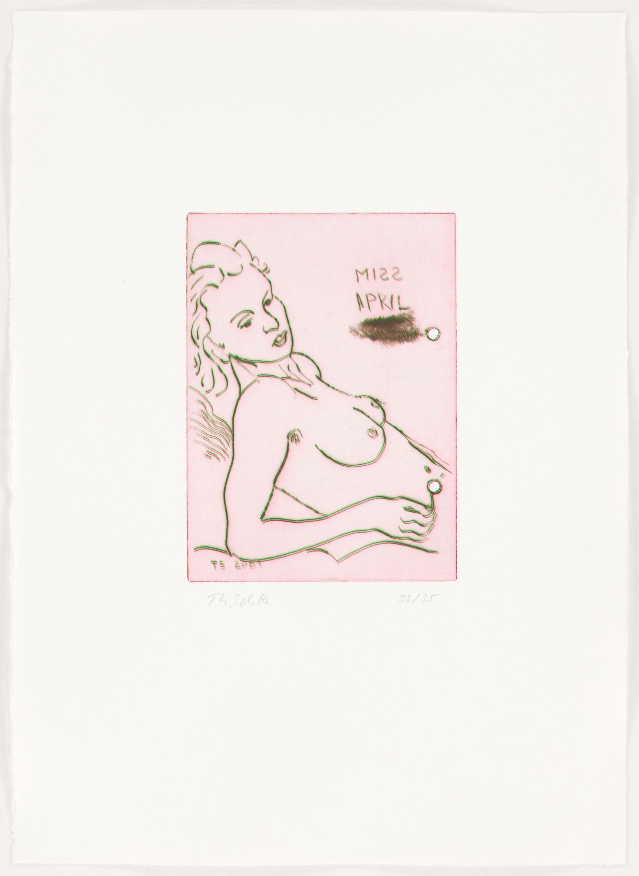Auf diesem Bild ist das folgende Kunstwerk zu sehen: Thomas Schütte. „Miss April“. 2001.