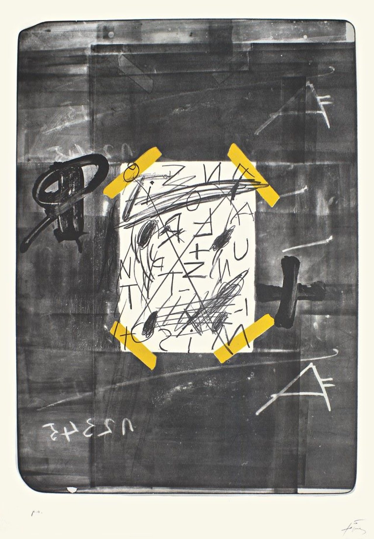 Auf diesem Bild ist das folgende Kunstwerk zu sehen: Antoni Tàpies. „Scotch“. 1974.