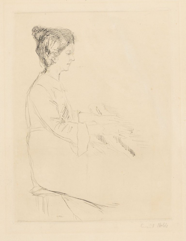 This picture shows the following artwork: Emil Nolde. „Die Spielende (Ada Nolde)“. 1907.