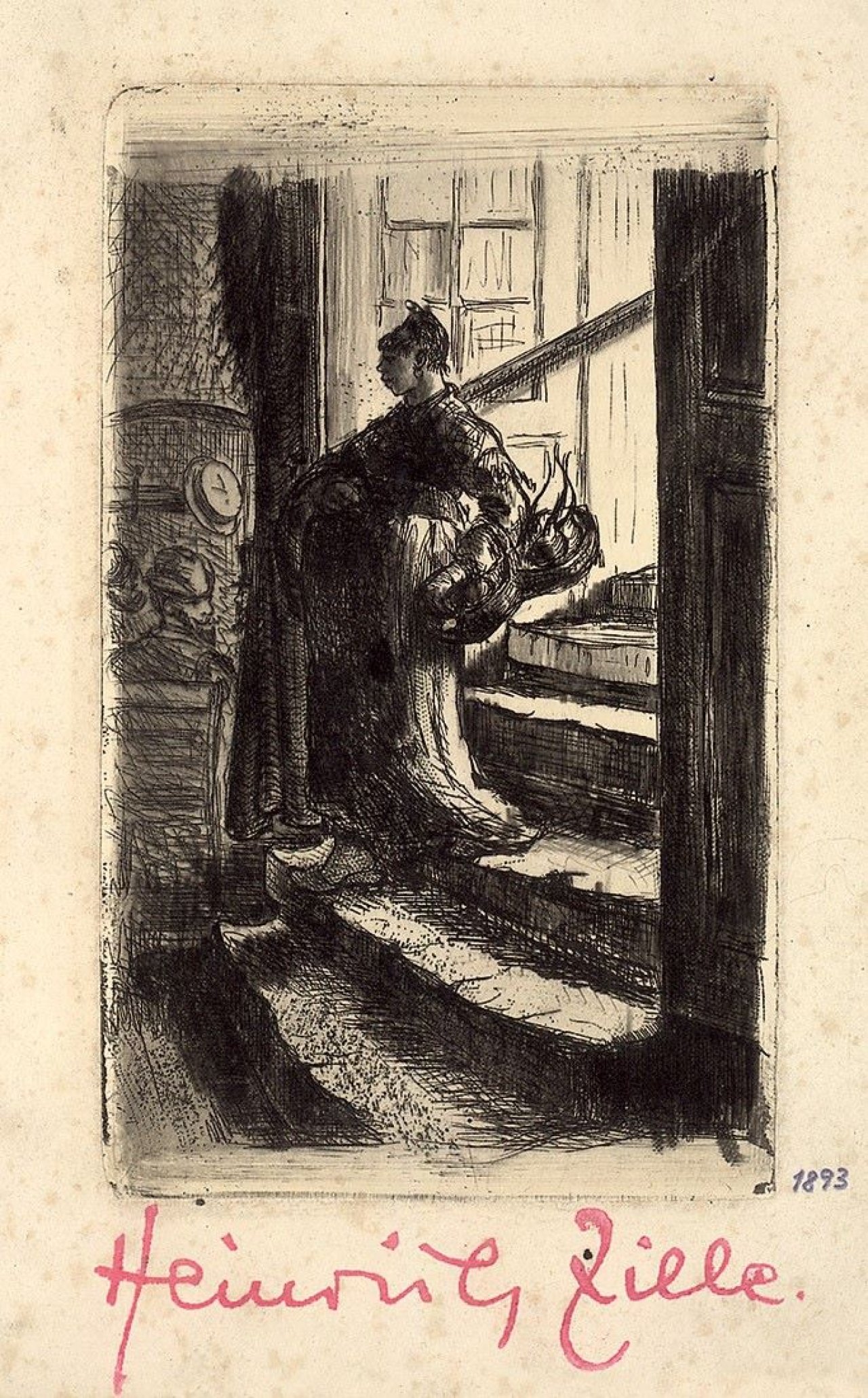 Auf diesem Bild ist das folgende Kunstwerk zu sehen: Heinrich Zille. „Bierkeller, Eiergasse-Berlin“. 1892/93.
