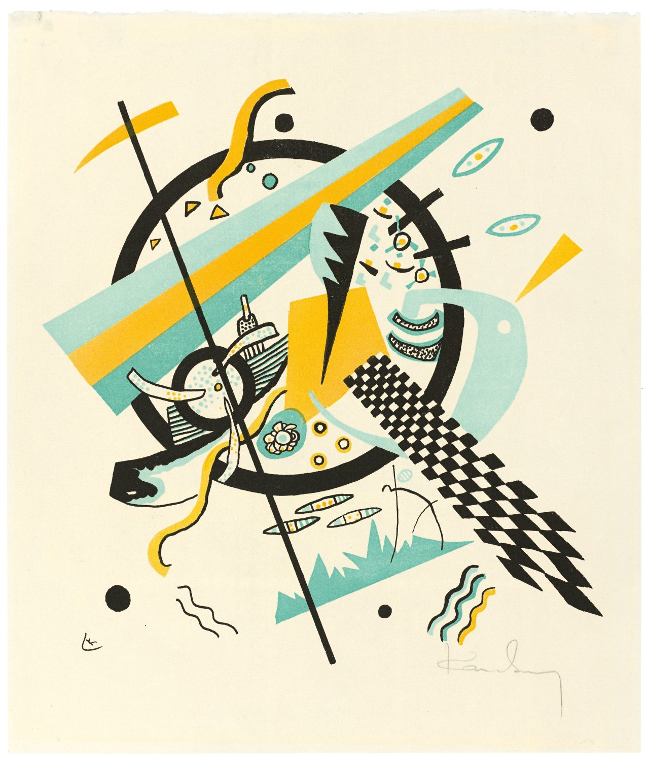 Auf diesem Bild ist das folgende Kunstwerk zu sehen: Wassily Kandinsky. „Kleine Welten IV“. 1922.