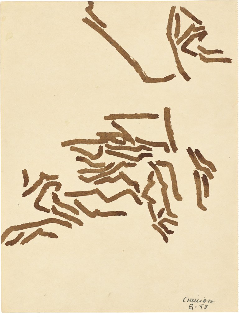 This picture shows the following artwork: Eduardo Chillida. Untitled. 1958.