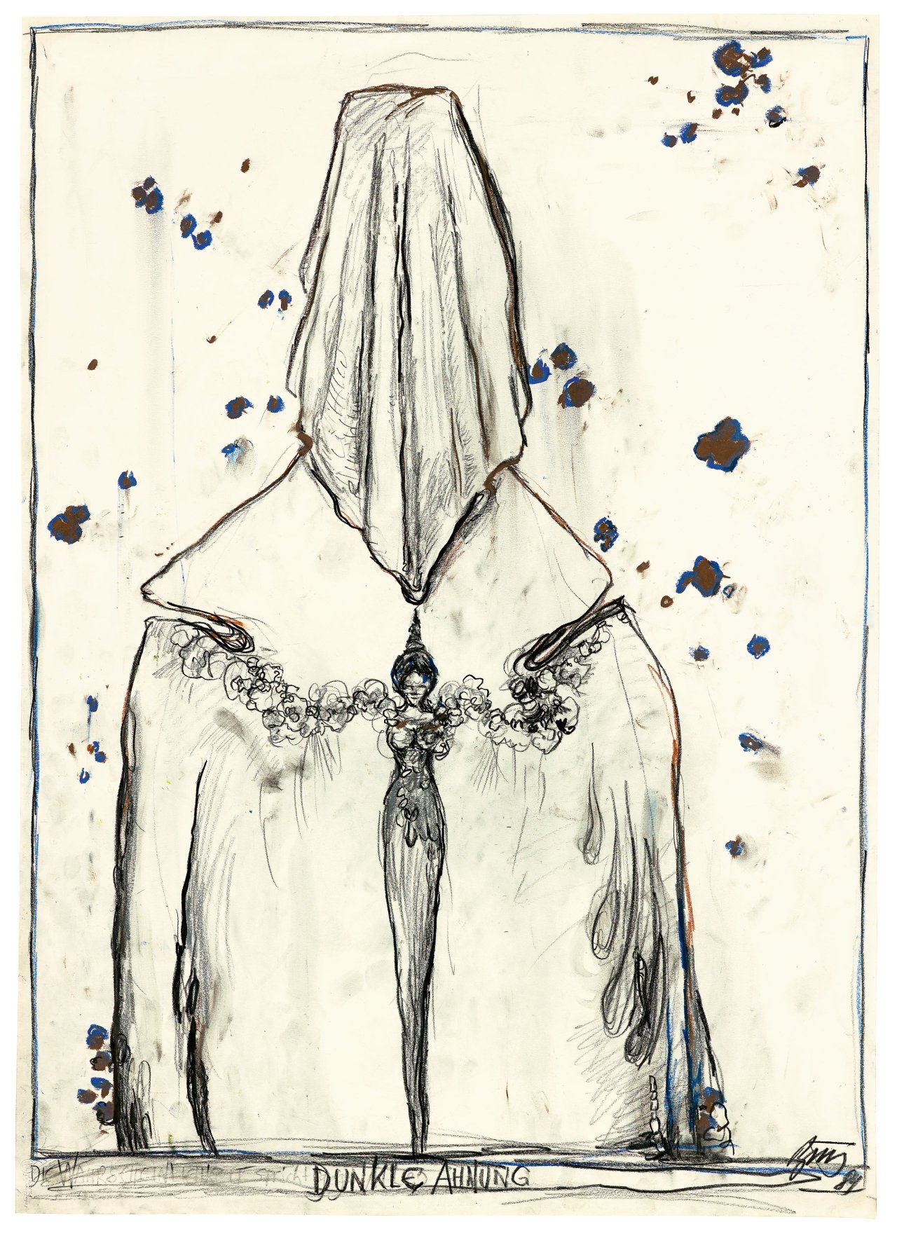 Auf diesem Bild ist das folgende Kunstwerk zu sehen: Günter Brus. „DUNKLE AHNUNG“. 1984.