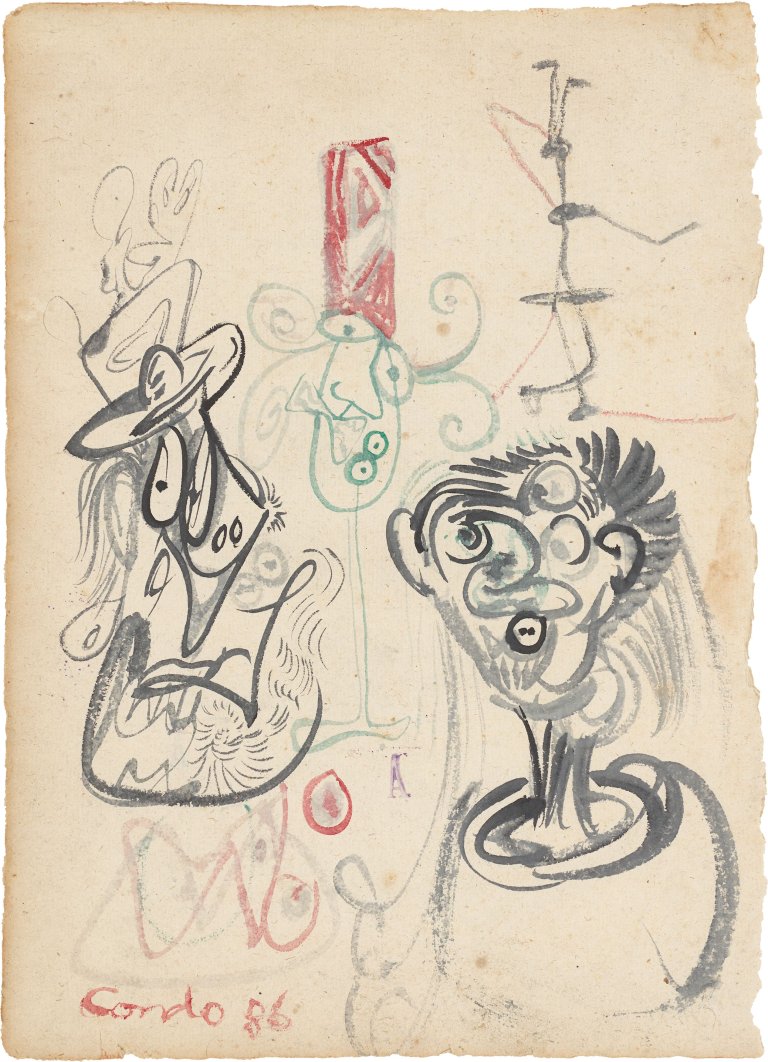 Auf diesem Bild ist das folgende Kunstwerk zu sehen: George Condo. Heads. 1986.