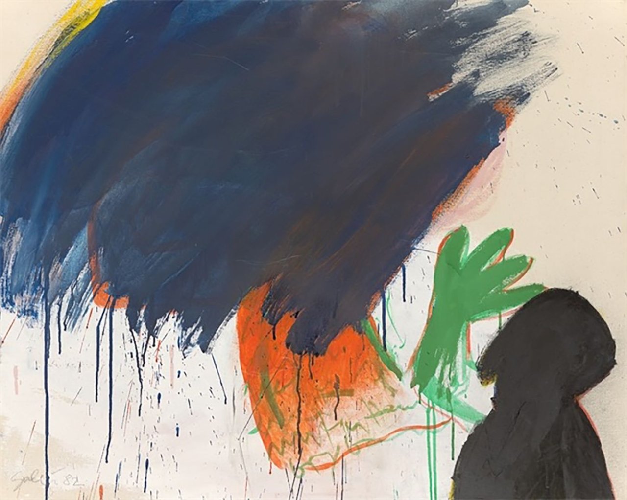 Auf diesem Bild ist das folgende Kunstwerk zu sehen:  Galli (Anna-Gabriele Müller). „o.T.“. 1982.