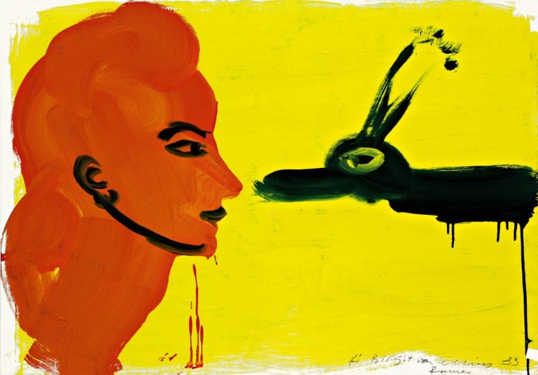 Auf diesem Bild ist das folgende Kunstwerk zu sehen: Rainer Fetting. Ohne Titel. 1983.