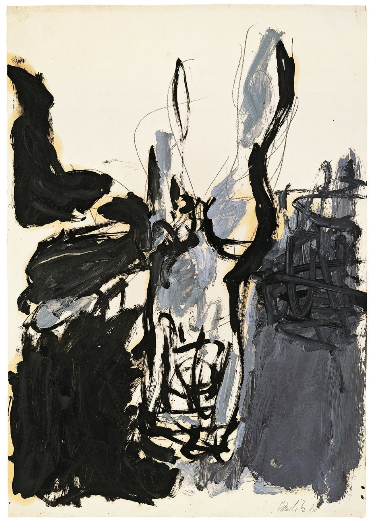 This picture shows the following artwork: Georg Baselitz. Ohne Titel. 1976.