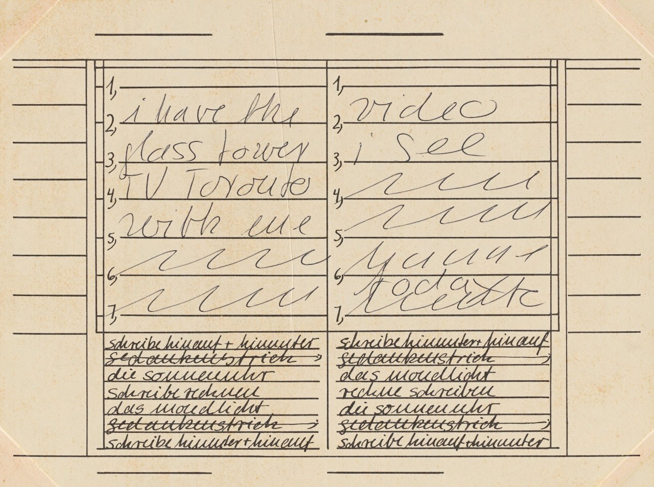 This picture shows the following artwork: Hanne Darboven. Untitled.