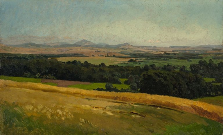Auf diesem Bild ist das folgende Kunstwerk zu sehen: Albert Venus. „Böhmische Landschaft“. 1862.